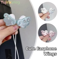 YUJINPH Headphone Accessory, Star Gem Accent Y2K  Earphone Decoration, Angel Wing Clip-On Design Dam