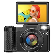 1 Set 4K Digital Camera for Photography Autofocus 48MP Vlogging Camera 180°Flip Screen Video Camera