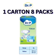 DR.P VALUE LEVEL 6 ADULT DIAPERS M10/ L9/ XL8 (8 PACKS)