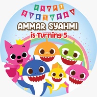 STICKER BIRTHDAY BABY SHARK