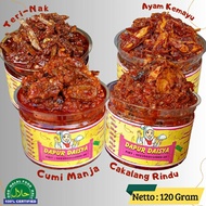 [120 GRAMS] SQUID SAMBAL, CHICKEN SAMBAL, ANCHORIES, MEDAN, LUNGS, CAKALANG, TUNA, SHRIMP, ONION, OS