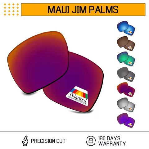 Rarayvix Polarized Replacement Lenses UV400 Protective Compatible with Maui Jim Palms MJ111 Sunglass