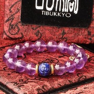 原礦天然紫水晶手珠 10mm 青金石隔珠 手鏈 飾品手串 礦石 設計