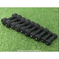 3kg black rubber dumbbells (1 pair) women's dumbbells