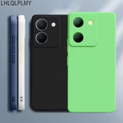 Square Liquid Silicone Soft Case For Vivo Y36 Y78 5G Y27 V29 Lite V29E V30 SE V30E Y28 Y28S Y18 Y27S