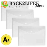 BACK2LIFEK File holder Wallet Button A5/A4 Plastic Document Bags Paper Storage Transparent