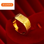 gold 916 original malaysia FA CAI FU  lucky ring for money