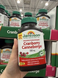 Jamieson Organic Cranberry Canneberge 500mg (240 Capsules)/ 240粒超值裝特濃天然有機護道小紅莓500毫克/ 加拿大直運