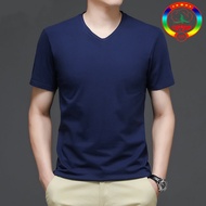 High Quality Unisex  V Neck Plain T-shirt  Cotton Basic Shirt Wear for men