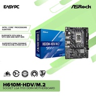 EasyPC| Asrock H610M-HDV M.2 DDR4/DDR5 Motherboard| socket LGA 1700| Micro ATX| Black and White|