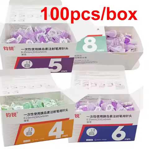32G 4mm31G 5mm 6mm 8mmMagic Pen Tattoo Pen Needle 100pcs Insulin Cartridges Insulin Injection Pen Ne