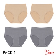 Bme กางเกงในFREESIZE(แพ็ก4ตัว) รุ่น ME7A1C คละสี สีนู้ด สีเทา