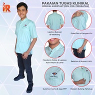 BAJU KLINIKAL IR APPAREL TERMASUK LOGO DAN NAMA
