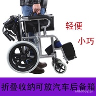 LP-6 Folding wheelchair🟩Manual Folding Wheelchair Lightweight Portable Elderly Disabled Breathable Inflatable-Free Solid