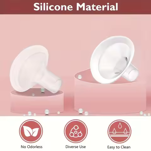 2Pcs Soft Rim Flanges with 106 Degree Wider Opening Angle for Medela Breast Pump, PersonalFit, Frees