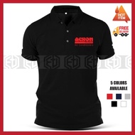 Baju Sulam Aircond Acson Cool T-Shirt Shirts Cotton Polo T Shirt Uniform Kolar Pakaian Casual Fashio