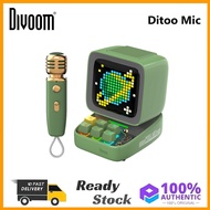 Original Divoom Ditoo Mic Pixel Art Portable Bluetooth Speaker for PC with Wireless Karaoke Microphone, Bluetooth 5.0, Retro Design