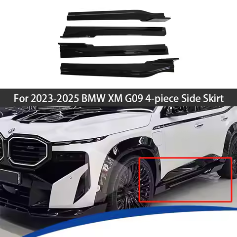 For 2023 2024 2025 BMW XM G09 4-Piece Car Side Skirt Extension Splitter Bumper Racing Side Wing Bump
