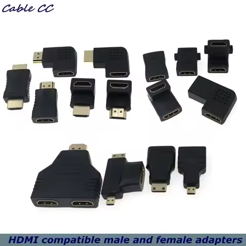 Micro Mini HDMI-compatible 90 degree right-angle adapter HDMI 270 degree HDMI male to female HDMI el