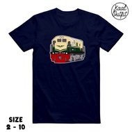 CC201 Livery Vintage Navy Train Kids T-Shirt Free Name