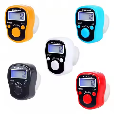 E-counter Digital Electronic Handheld Tally Counter Clicker With Finger Ring Portable Finger Counter