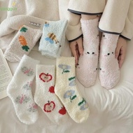 YANGGUA Fuzzy Floor Socks, Warm Winter Coral Fleece Socks, Kawaii Thicken Sleep Socks Women Socks
