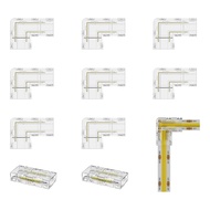 8mm COB Connector 8Pc L-Shaped/Corner Connector2Pc Gapless Connectors for COB LED Strip LightsNOT fo