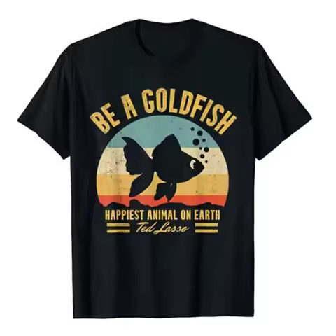 Funny Soccer, Be A Goldfish, Ted, Coach, Motivation, Lasso T-Shirt Sayings Graphic Vintage Tee Tops 