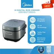 Midea MRI180T2BDG 1.8L Digital Rice Cooker With 10 Preset Menus & 3D IH Technology