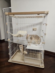 IRIS 兩層貓籠附吊床