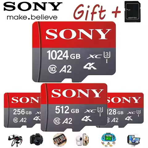 Memory Card 1TB 256GB SONY Class10 V60 TF Card 512GB Mini SD Card 128GB High Speed Micro TF SD Cards