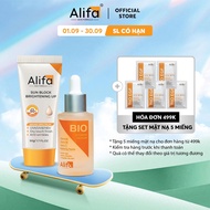 Combo dưỡng da 1: Kem chống nắng cho mặt Alifa Sun Block 50g và Serum dưỡng ẩm dưỡng trắng da Alifa