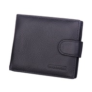 Banabanma Men's Wallet Cowhide Short Zipper Buckle Wallet New Leather Wallet Trend