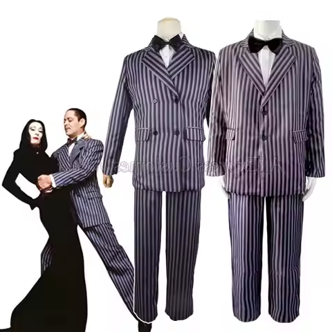 Movie Wednesday Gomez Addams Cosplay Costumes Suit Anime Role Play Family Proms Uniform Outfits Hall