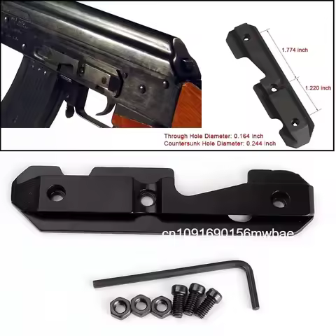 Steel Dovetail Side Plate Rail Side Mount Tactical AK Side Dovetail Mount Steels Fit 47 & 74 for Hun