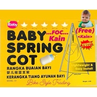 Spring cot / IBABY SPRINGCOT / TRAVEL TRIPOD TYPE / TRAVEL SET RANGKA BUAIAN BABY / baby buaian / Ba