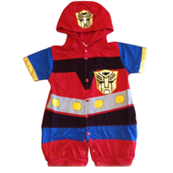 Cute Baby Cartoon Superhero Rompers with Hoodie - Donald Duck Transformer Spiderman Minion Captain