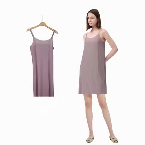 80cm Plus Size Ice Silk Suspender Skirt Slip Nightdress Seamless Summer Cool Ultra-thin Beautiful Ba
