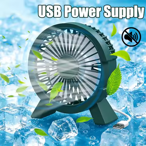 Mini USB Rechargeable Table Fan Portable Small Fan for Student Dormitory Computer Summer Gadget Home