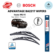 Original Bosch Advantage BA2217 U Hook Wiper (Set) for Isuzu MU-X / MUX (Year 2015-Present) (22"/17"