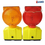 SOLAR EMERGENCY LED ROAD TRAFFIC BLINKER SAFETY FLASHING WARNING BARRICADE LIGHT