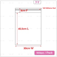[Ready Stock] 100pcs OPP Self Adhesive Plastic Bag / Transparent OPP Plastic Bag with Tape / Packagi