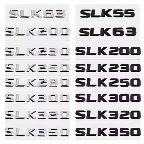 Car Tail Letter Stickers Rear Trunk Badge Emblem for Mercedes Benz SLK55 SLK63 SLK200 SLK230 SLK250 