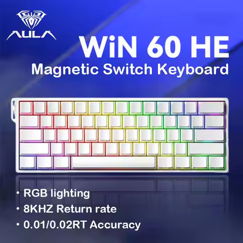 AULA WIN60 HE Wired Connection Magnetic Axis Keyboard RT Custom Mechanical Keyboard for E-sports Gam