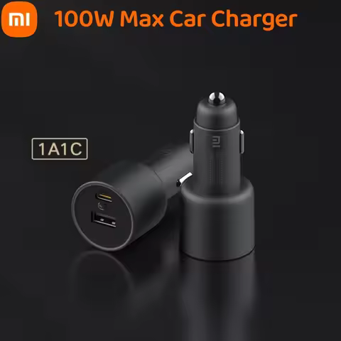 Original Xiaomi Car Charger 100W Max Quick Charging For Xiaomi MX 4 USB-C USB-A 18W For iPhone Samsu