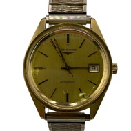 二手LONGINES三針日期顯示復古腕錶，金色。