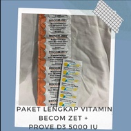 Paket Lengkap Vitamin Becom Zet + Prove D3 5000 Iu Original Best