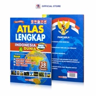 Buku Atlas 38 Provinsi Edisi Terbaru / Atlas Lengkap Indonesia Dan Dunia ( BIRU Besar ) Edisi Terbar