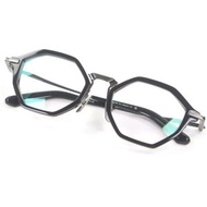 全新未使用DITA DTX448-A-01 AEGEUS-FOUR 八角形鏡框眼鏡，黑色槍灰色，50mm x 19-140mm，示範鏡片，日本製造，男士款，原價：110,000日元