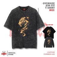 MACDEER ANIMAL PREDATOR T-shirt Oversize slimfit washed tshirt longsleeve black animal t-shirt ANIMA